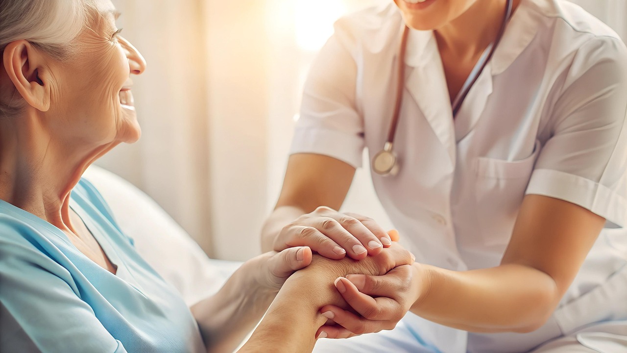 Compassionate nurse providing in-home care